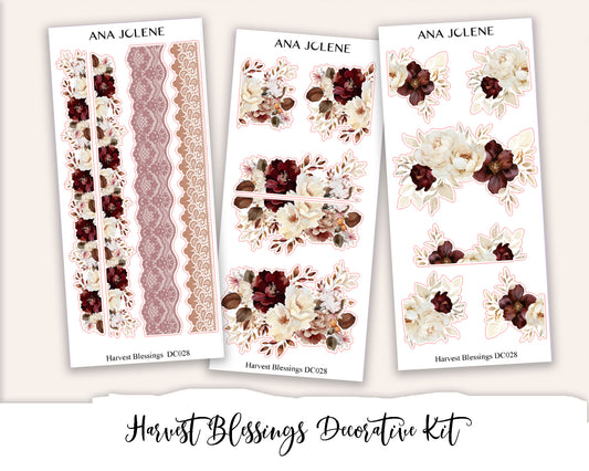HARVEST BLESSINGS Decorative Planner Sticker Kit
