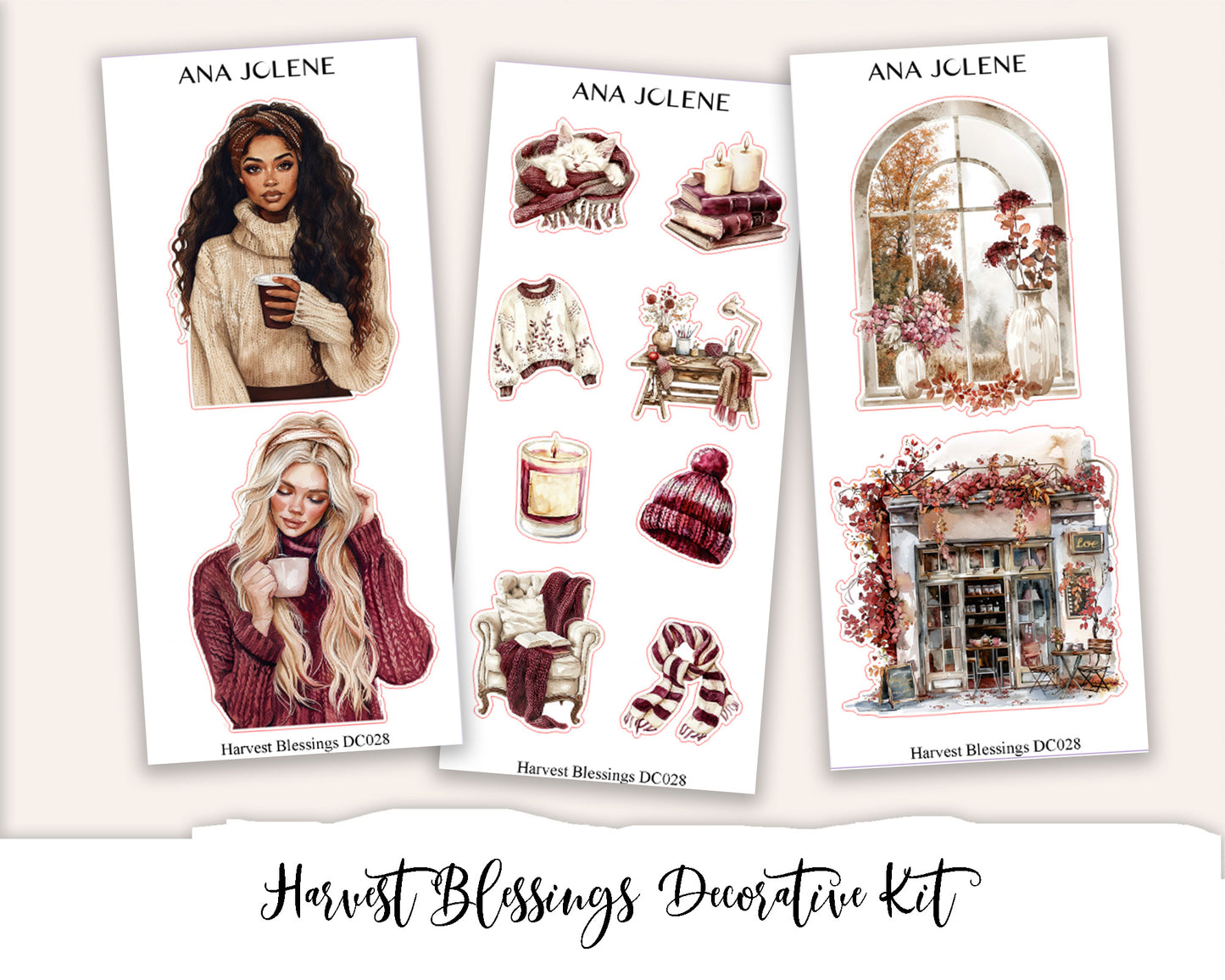 HARVEST BLESSINGS Decorative Planner Sticker Kit