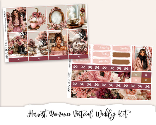 HARVEST ROMANCE Planner Sticker Kit (Vertical Weekly)