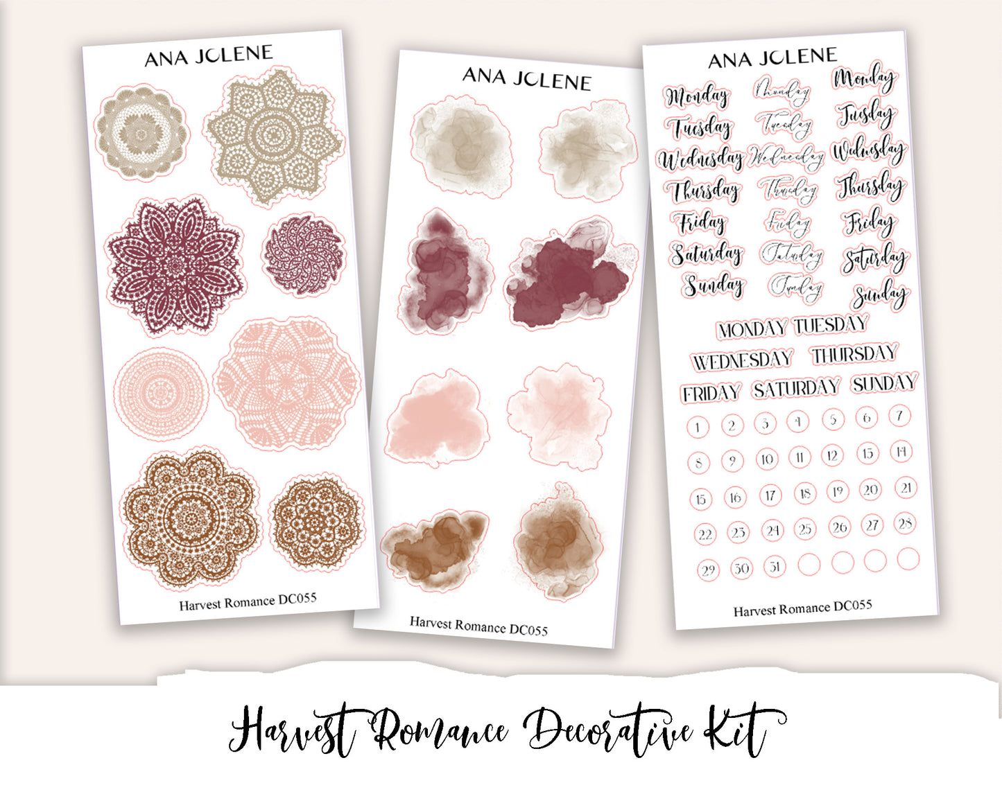 HARVEST ROMANCE Decorative Planner Sticker Kit