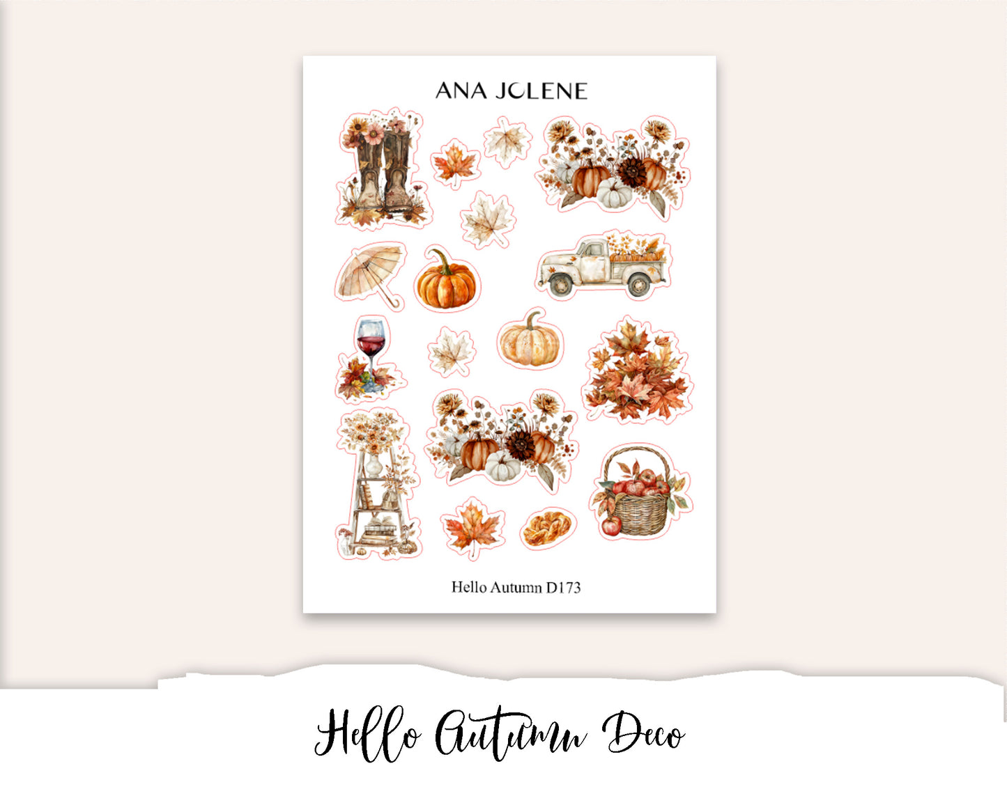 HELLO AUTUMN  Decorative Planner Sticker Kit