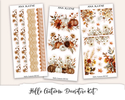 HELLO AUTUMN  Decorative Planner Sticker Kit