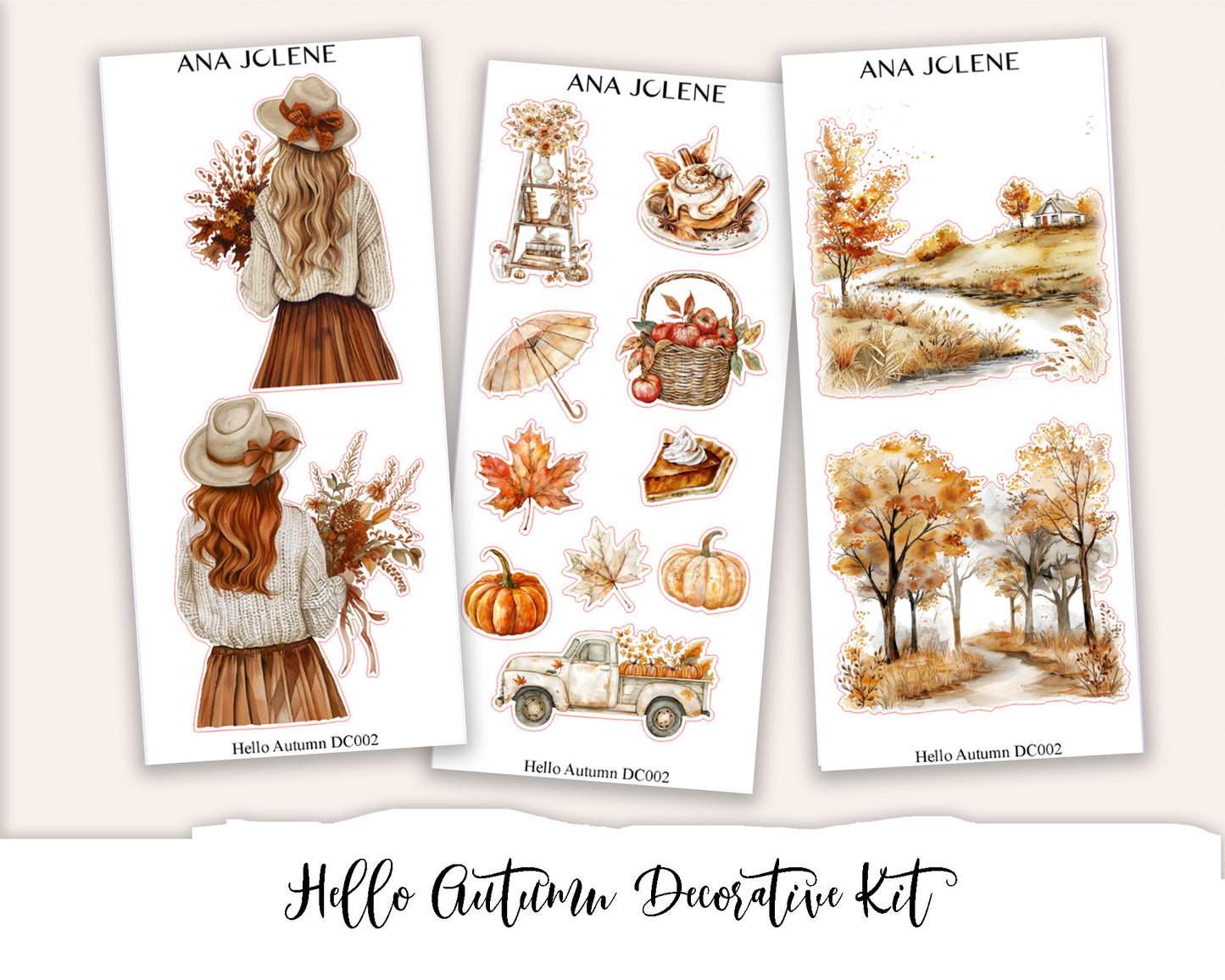 HELLO AUTUMN  Decorative Planner Sticker Kit