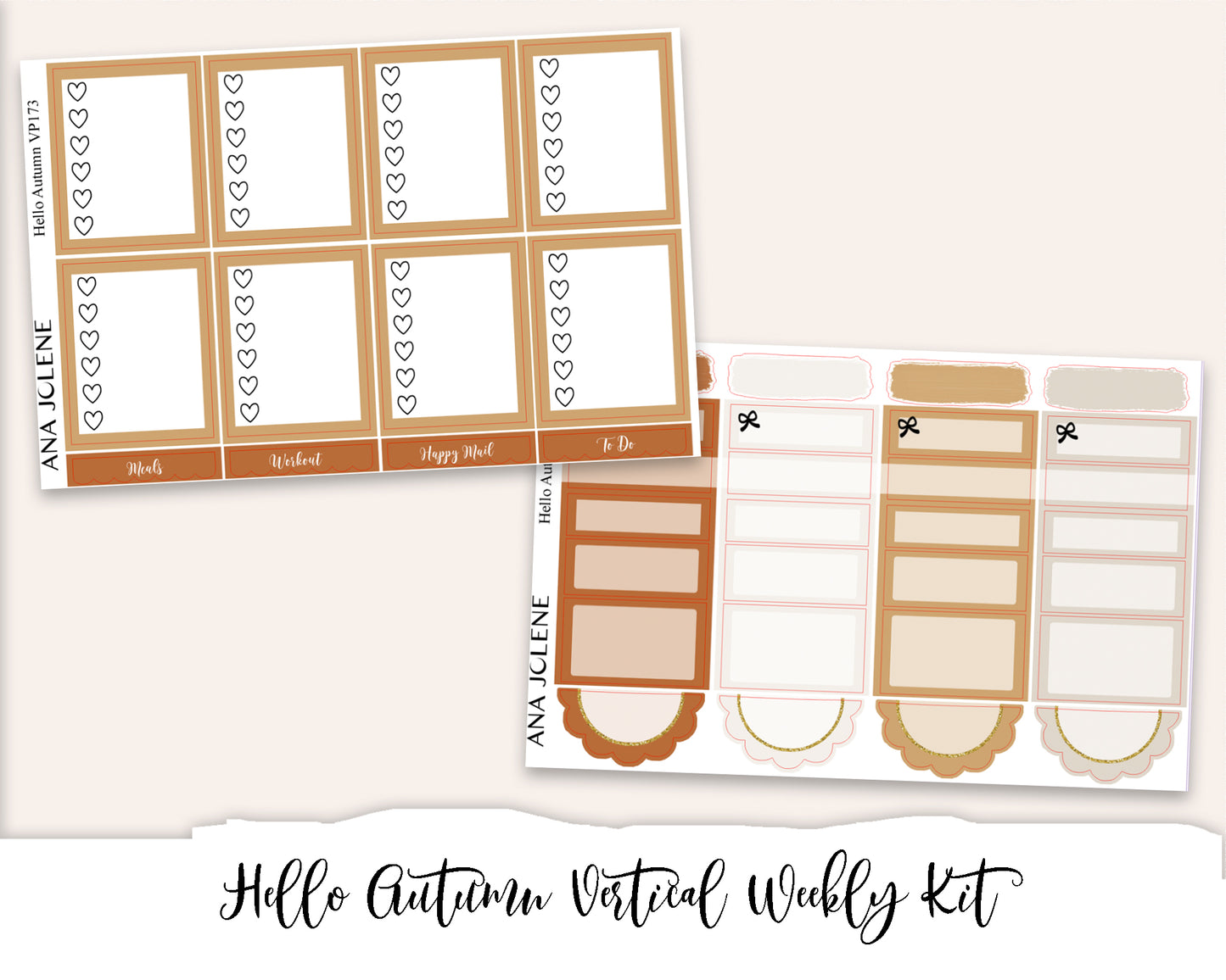 HELLO AUTUMN Planner Sticker Kit (Vertical Weekly)