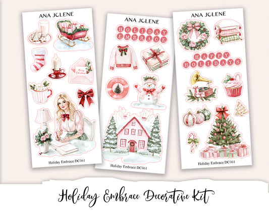 HOLIDAY EMBRACE Decorative Planner Sticker Kit