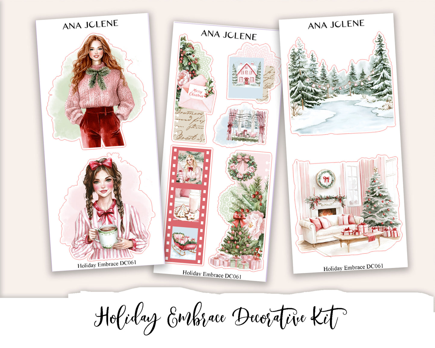 HOLIDAY EMBRACE Decorative Planner Sticker Kit
