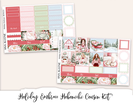HOLIDAY EMBRACE  Hobonichi Cousin Weekly Planner Sticker Kit