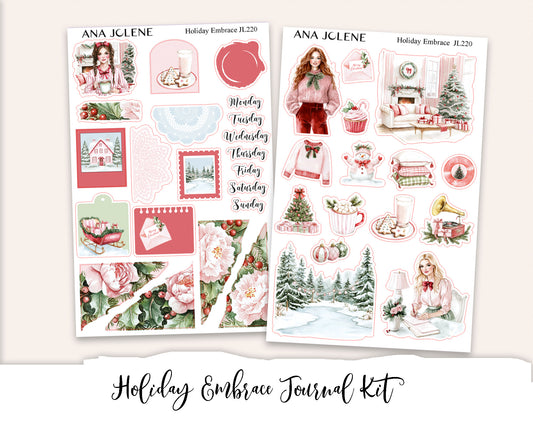 HOLIDAY EMBRACE Mini Journal Sticker Kit