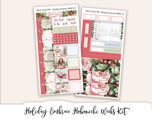 HOLIDAY EMBRACE  Hobonichi Weeks Planner Sticker Kit