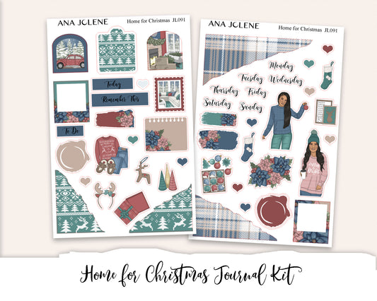 HOME FOR CHRISTMAS Mini Journal Sticker Kit
