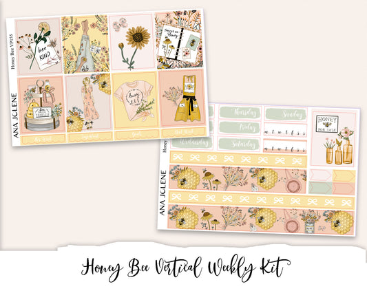 HONEY BEE Planner Sticker Kit (Vertical Weekly)