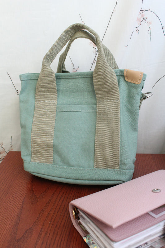 Light Green Canvas Journaling/Planner Tote Bag