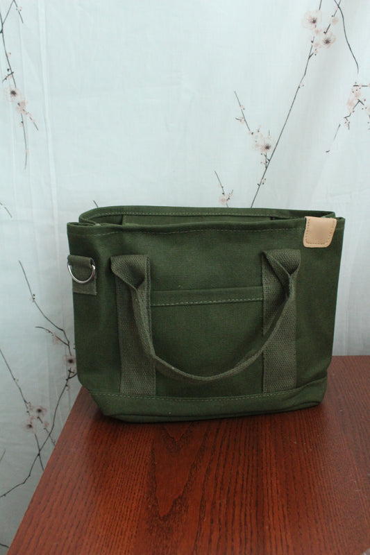 Olive Green Canvas Journaling/Planner Tote Bag