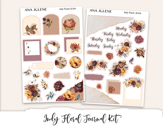 INDY FLORAL Bullet Journaling Sticker Kit