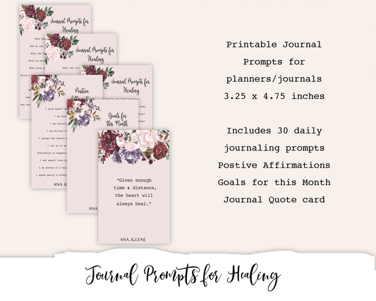 Journal Prompts for Healing Printable