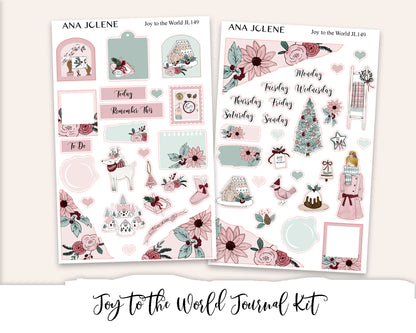 JOY TO THE WORLD Mini Journal Sticker Kit