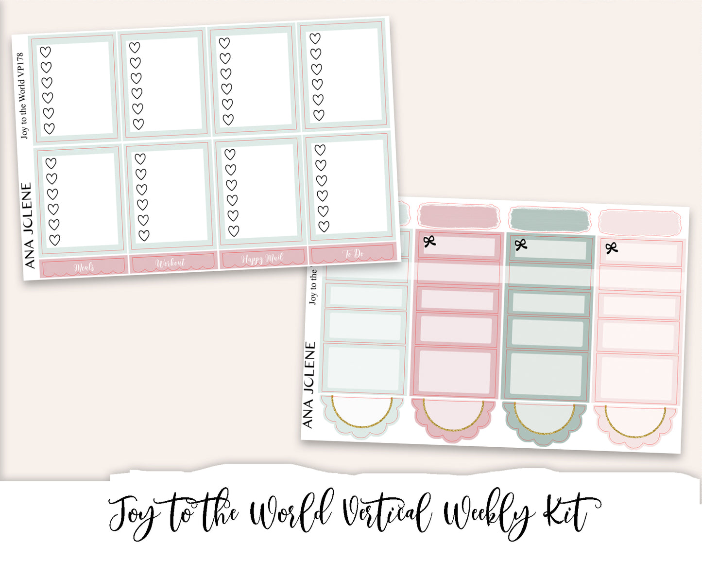 JOY TO THE WORLD Planner Sticker Kit (Vertical Weekly)