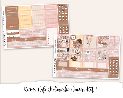 KUMA CAFE Hobonichi Cousin Weekly Planner Sticker Kit