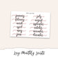 SAMANTHA FLORAL Monthly Planner Sticker Kit (A5 Wide)
