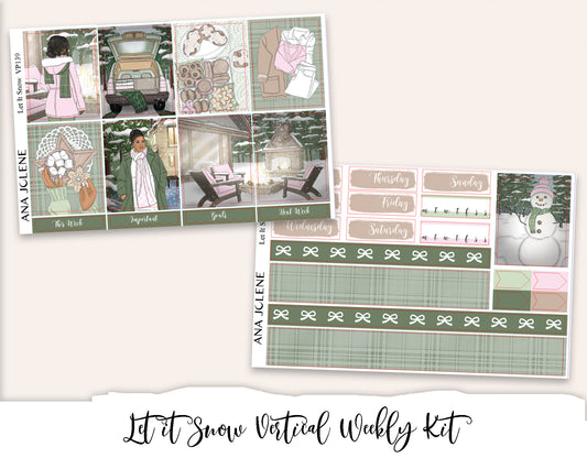 LET IT SNOW Planner Sticker Kit (Vertical Weekly)