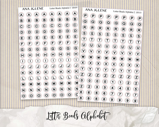 Letter Beads Alphabet Stickers