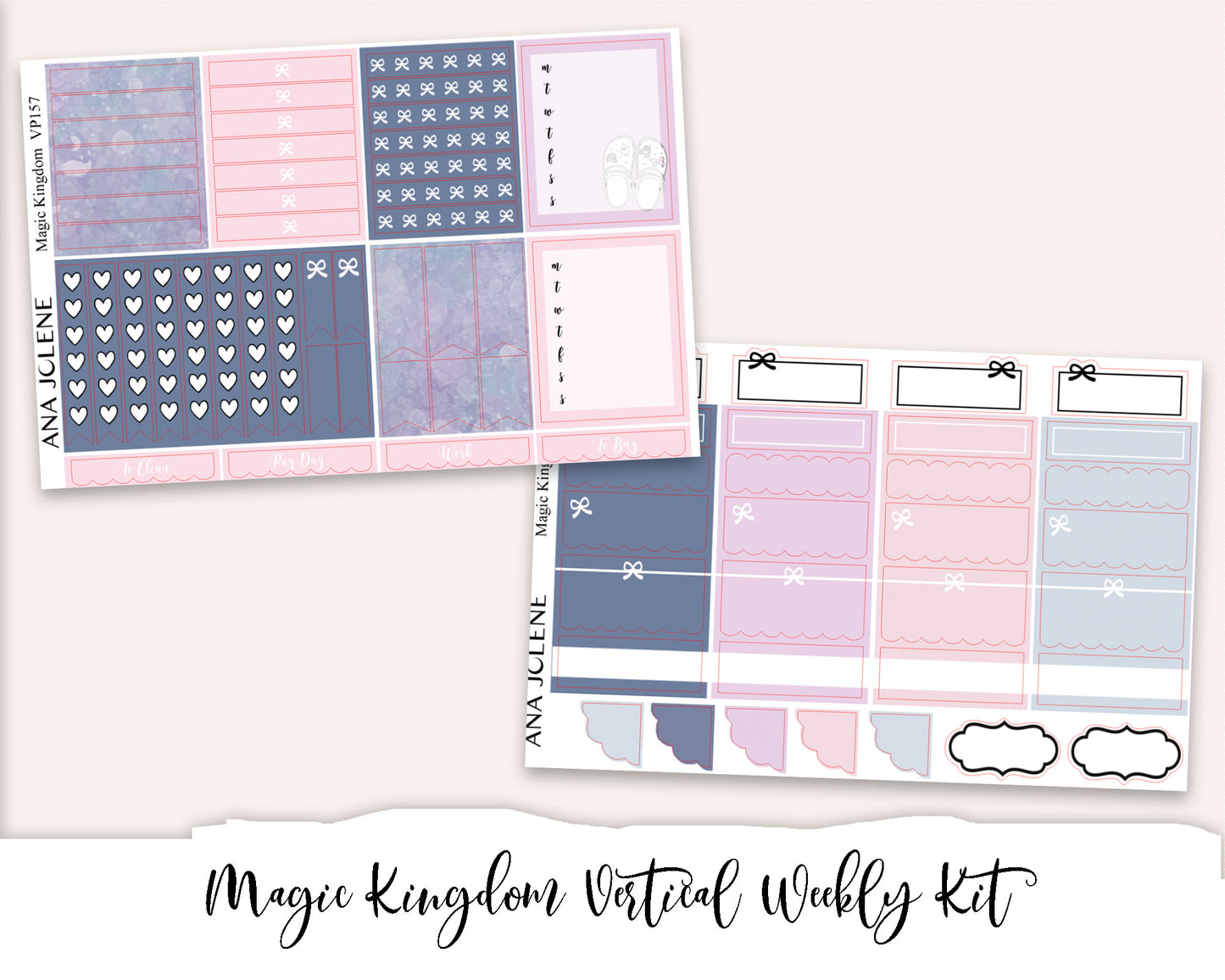 MAGIC KINGDOM Planner Sticker Kit (Vertical Weekly)