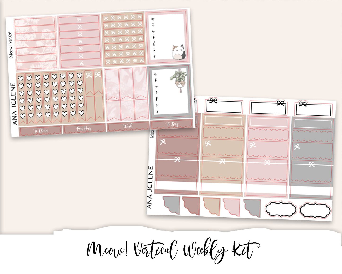 MEOW! Planner Sticker Kit (Vertical Weekly)