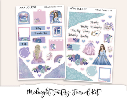 MIDNIGHT FANTASY Mini Journal Sticker Kit