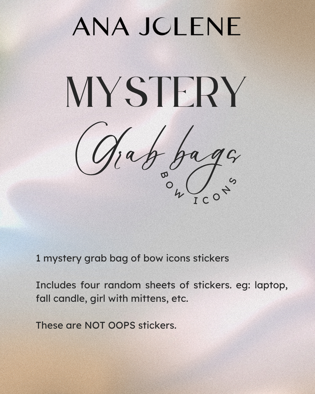 Mystery Grab Bags - Bow Icon Stickers