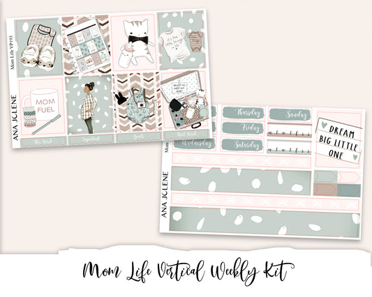 MOM LIFE Planner Sticker Kit (Vertical Weekly)