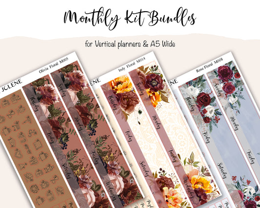 Monthly Kits for A5Wide inserts Bundle 4