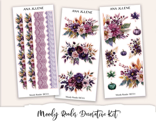 MOODY  READER  Decorative Planner Sticker Kit
