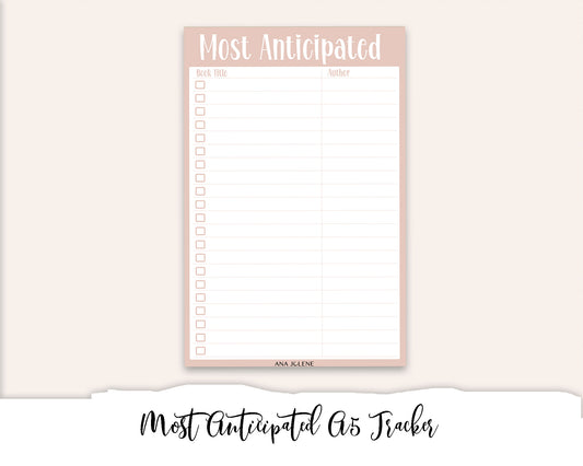 Most Anticipated Tracker Full Page Sticker - A5 Reading Journal