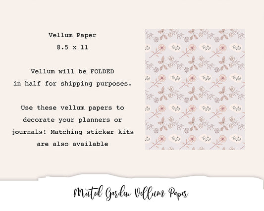 Muted Garden Vellum Paper