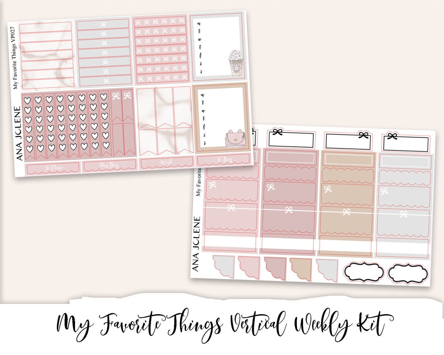 MY FAVORITE THINGS Planner Sticker Kit (Vertical Weekly)