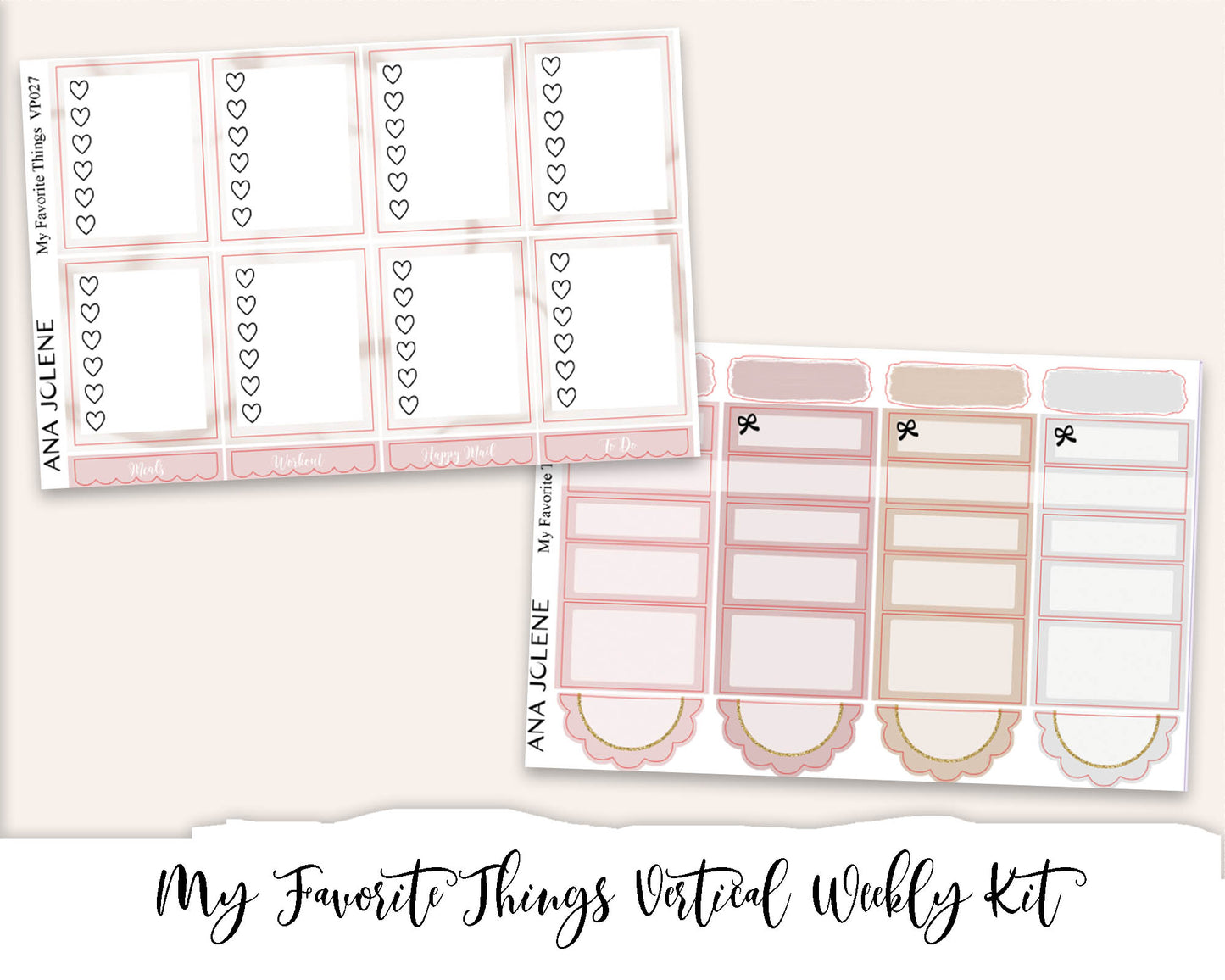 MY FAVORITE THINGS Planner Sticker Kit (Vertical Weekly)