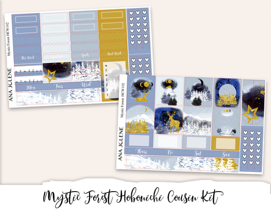 MYSTIC FOREST Hobonichi Cousin Weekly Planner Sticker Kit