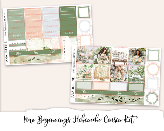 NEW BEGINNINGS Hobonichi Cousin Weekly Planner Sticker Kit