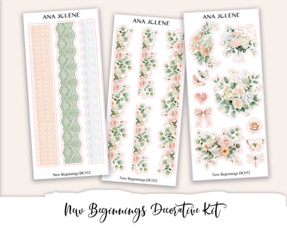 NEW BEGINNINGS Decorative Planner Sticker Kit