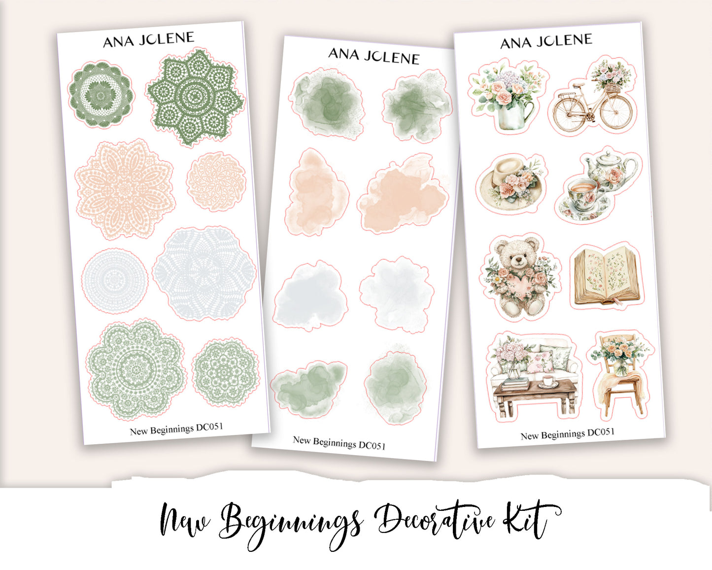 NEW BEGINNINGS Decorative Planner Sticker Kit