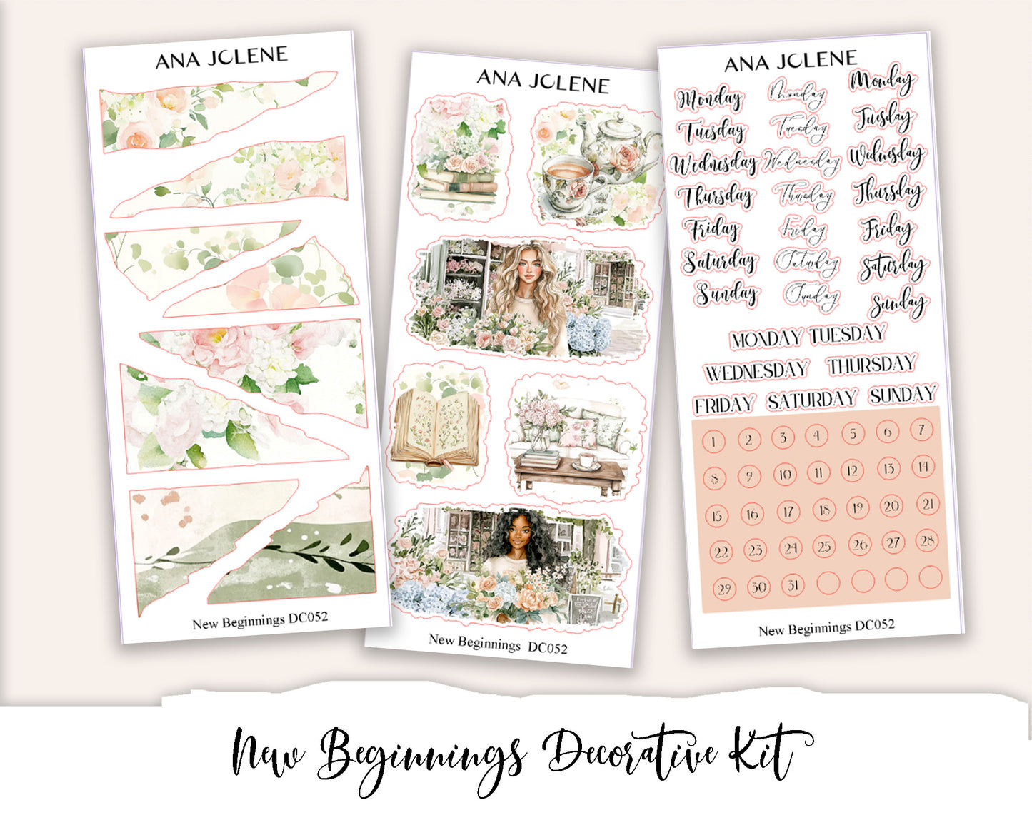 NEW BEGINNINGS Decorative Planner Sticker Kit