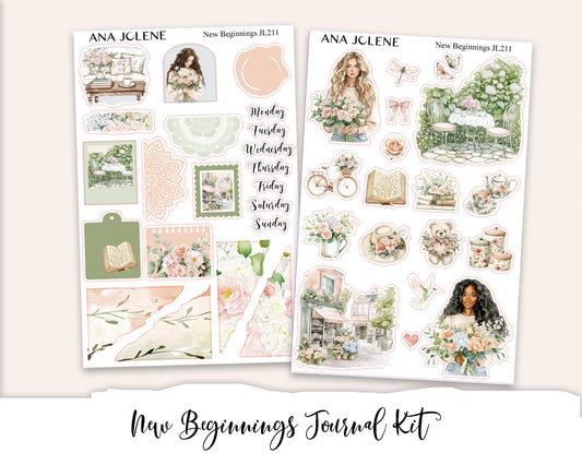NEW BEGINNINGS  Mini Journal Sticker Kit