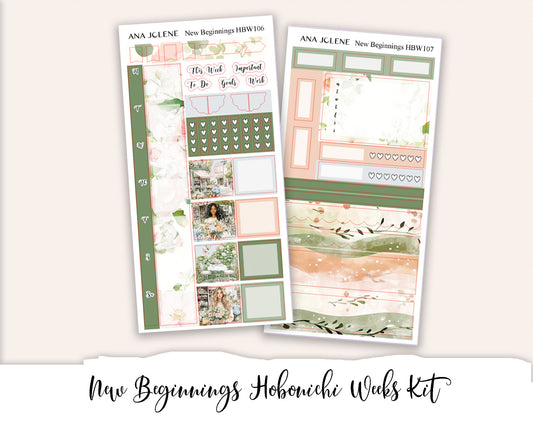 NEW BEGINNINGS Hobonichi Weeks Planner Sticker Kit