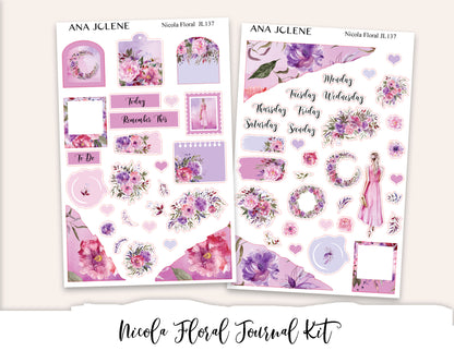 NICOLA FLORAL Full Journal Sticker Kit