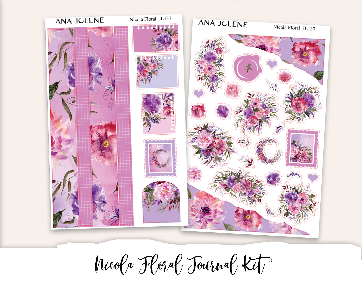 NICOLA FLORAL Full Journal Sticker Kit