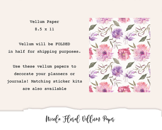 Nicola Floral Vellum Paper