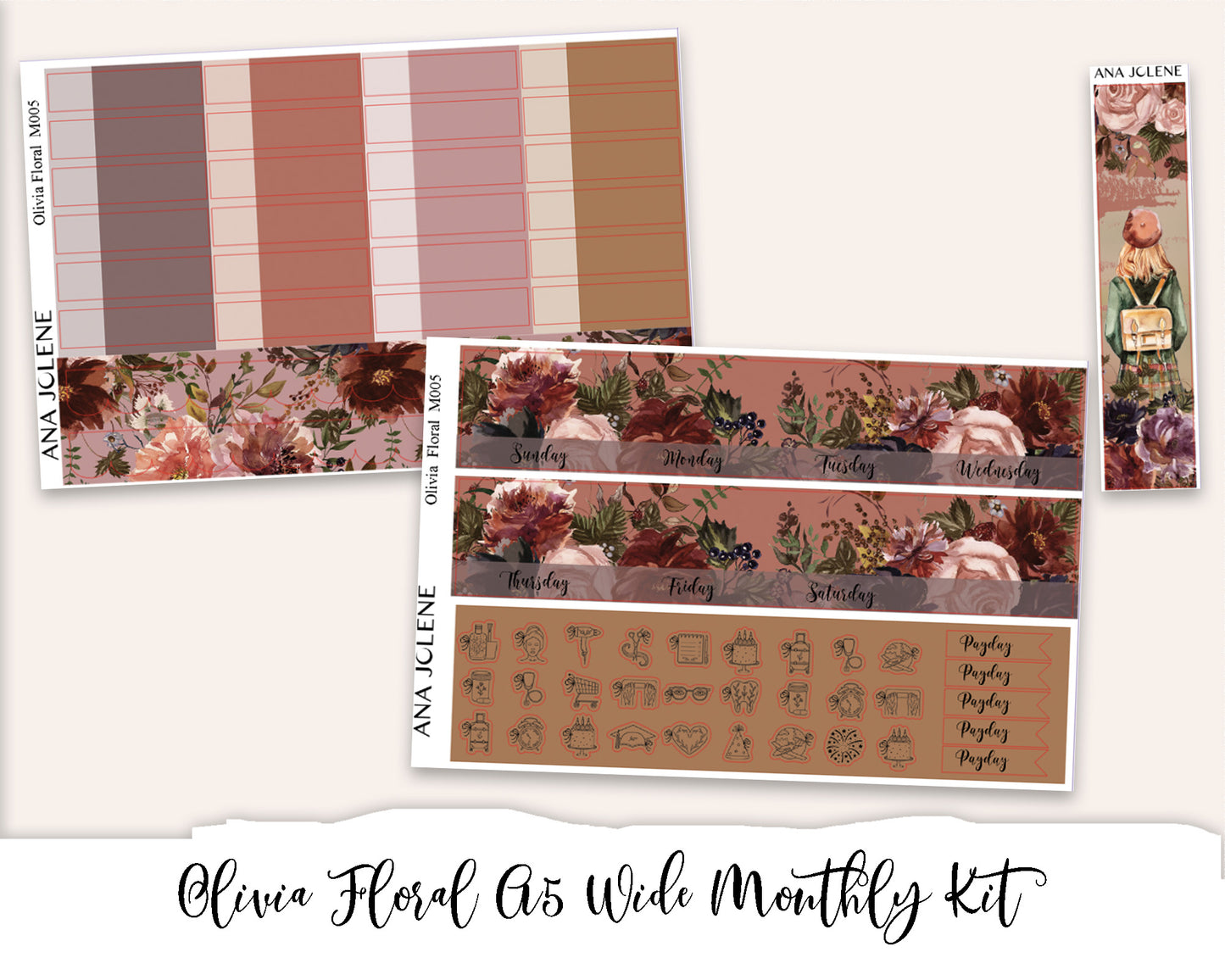 Monthly Kits for A5Wide inserts Bundle 4