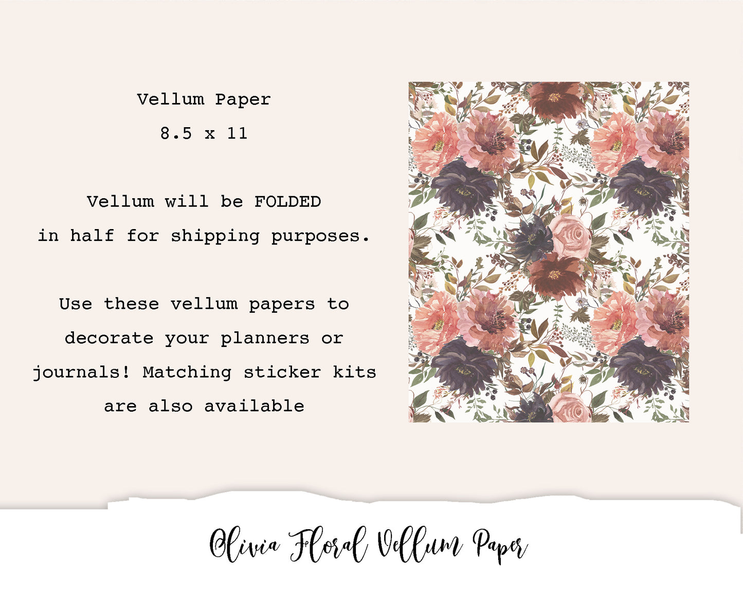 Olivia Floral Vellum Paper