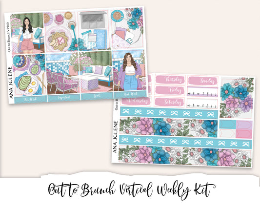 OUT TO BRUNCH Planner Sticker Kit (Vertical Weekly)