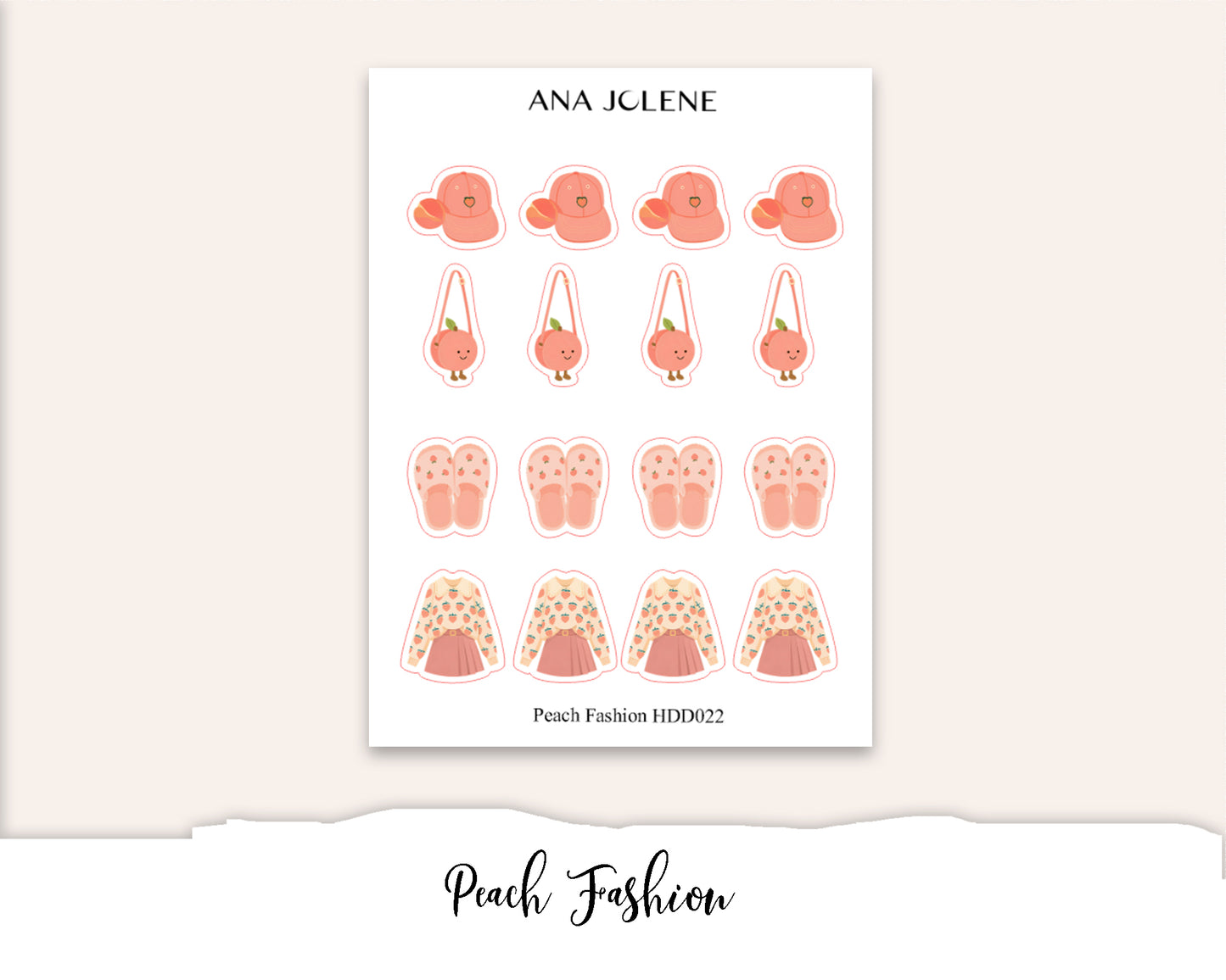 PEACH Deco Stickers